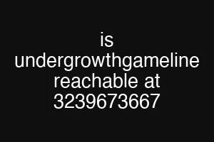 is undergrowthgameline reachable at 3239673667